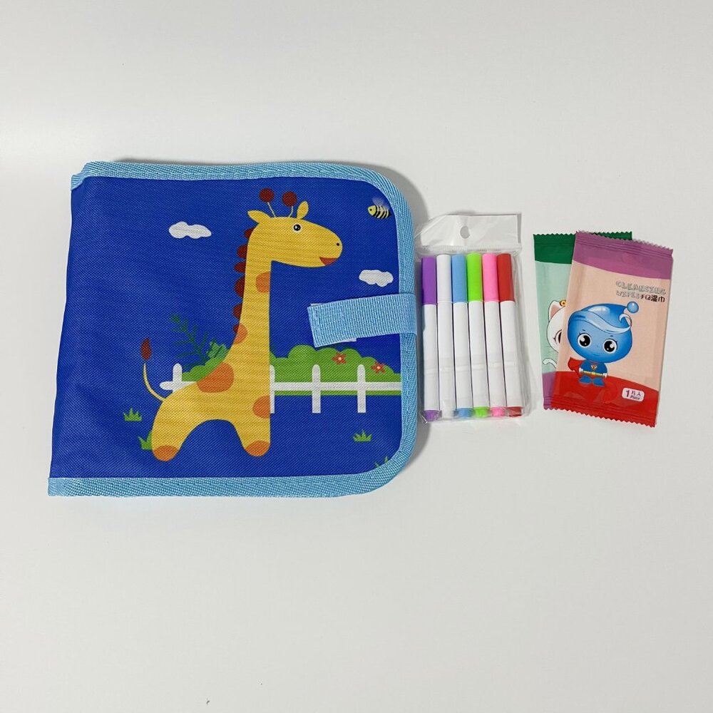 10p Kids' Erasable Drawing Board Coloring Painting Book Washable Chalk Markers